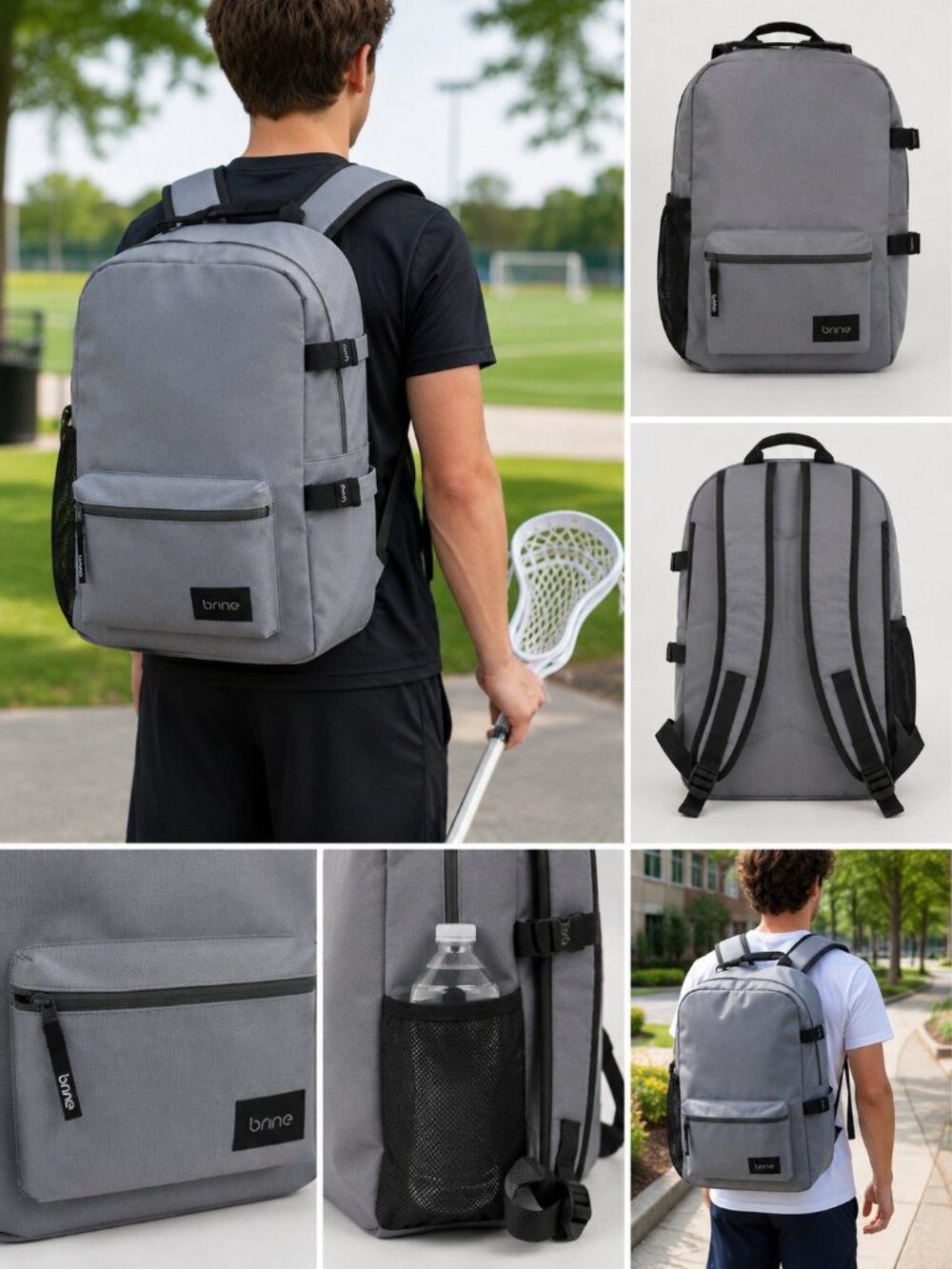 Brine Blueprint Backpack β NWT Grey Lacrosse Backpack π - Picture 8 of 8